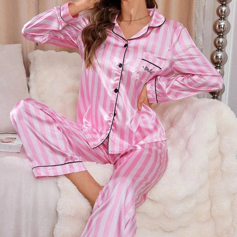 Pyjama satijn streep
