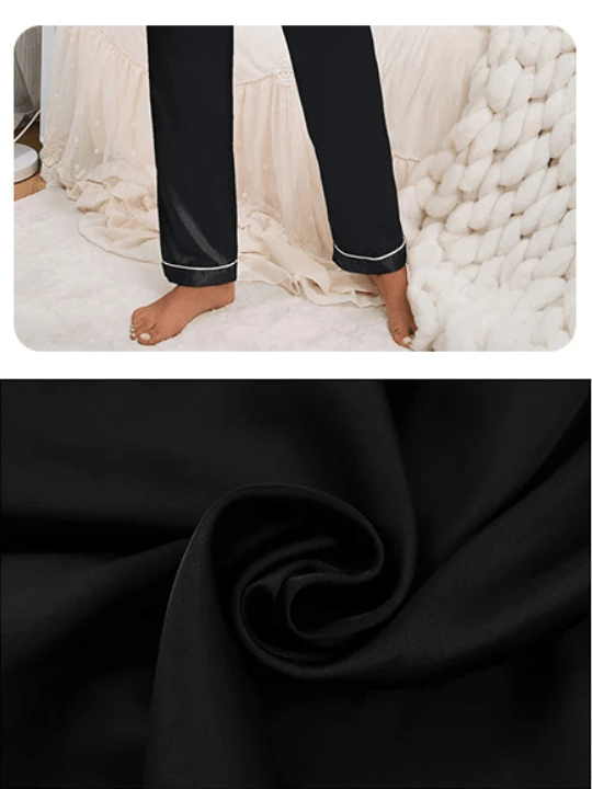 Pyjama satijn zwart