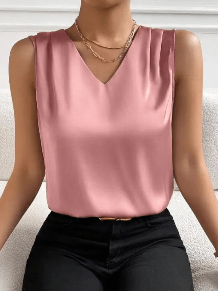 Roze top satijn