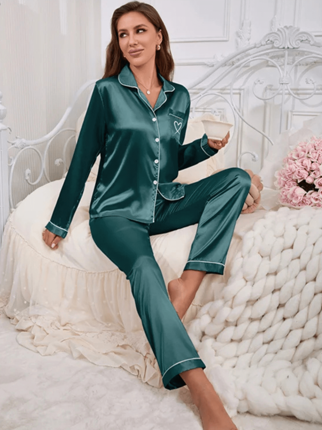 Satijn pyjama dames