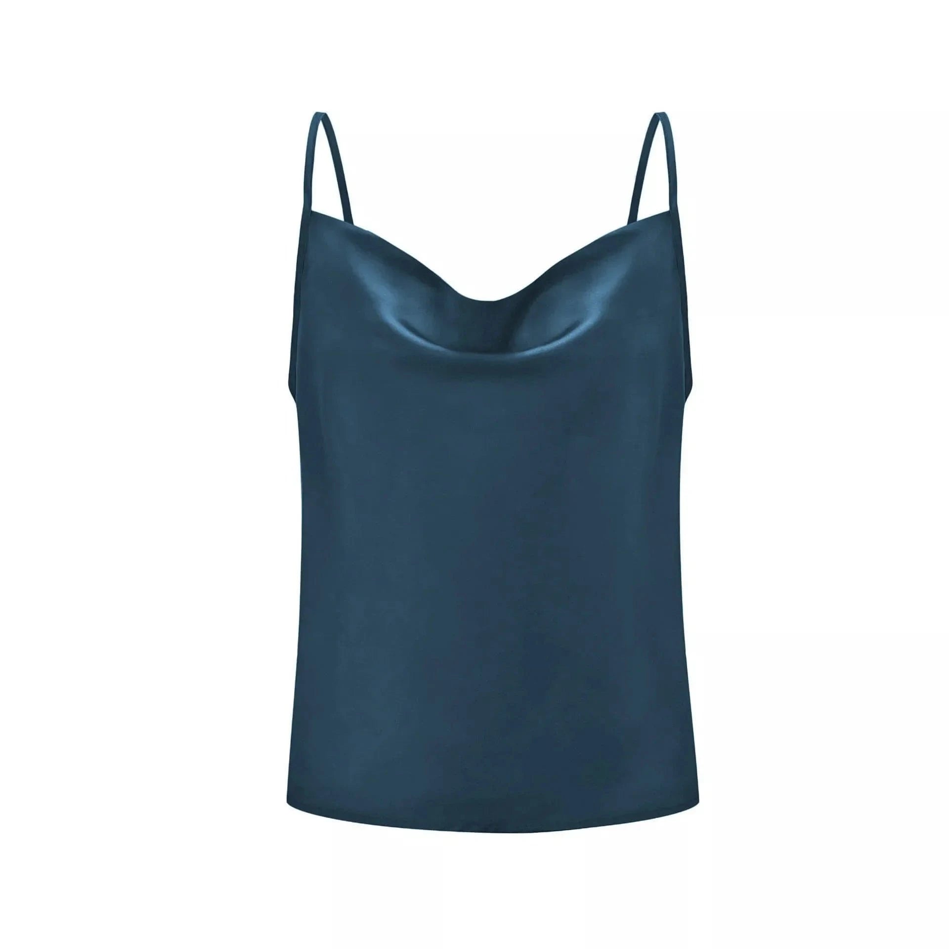 Satijn tanktop Donkergroen / S