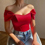 Satijnen corset top Red / XL
