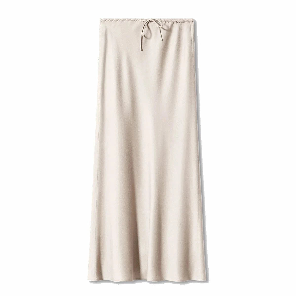 Satijnen midi rok Beige / S