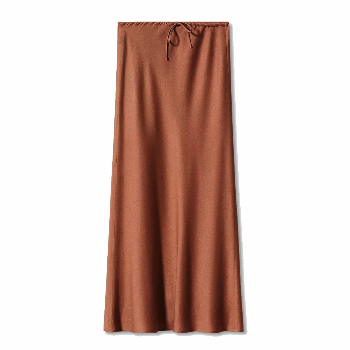 Satijnen midi rok Bruin / S
