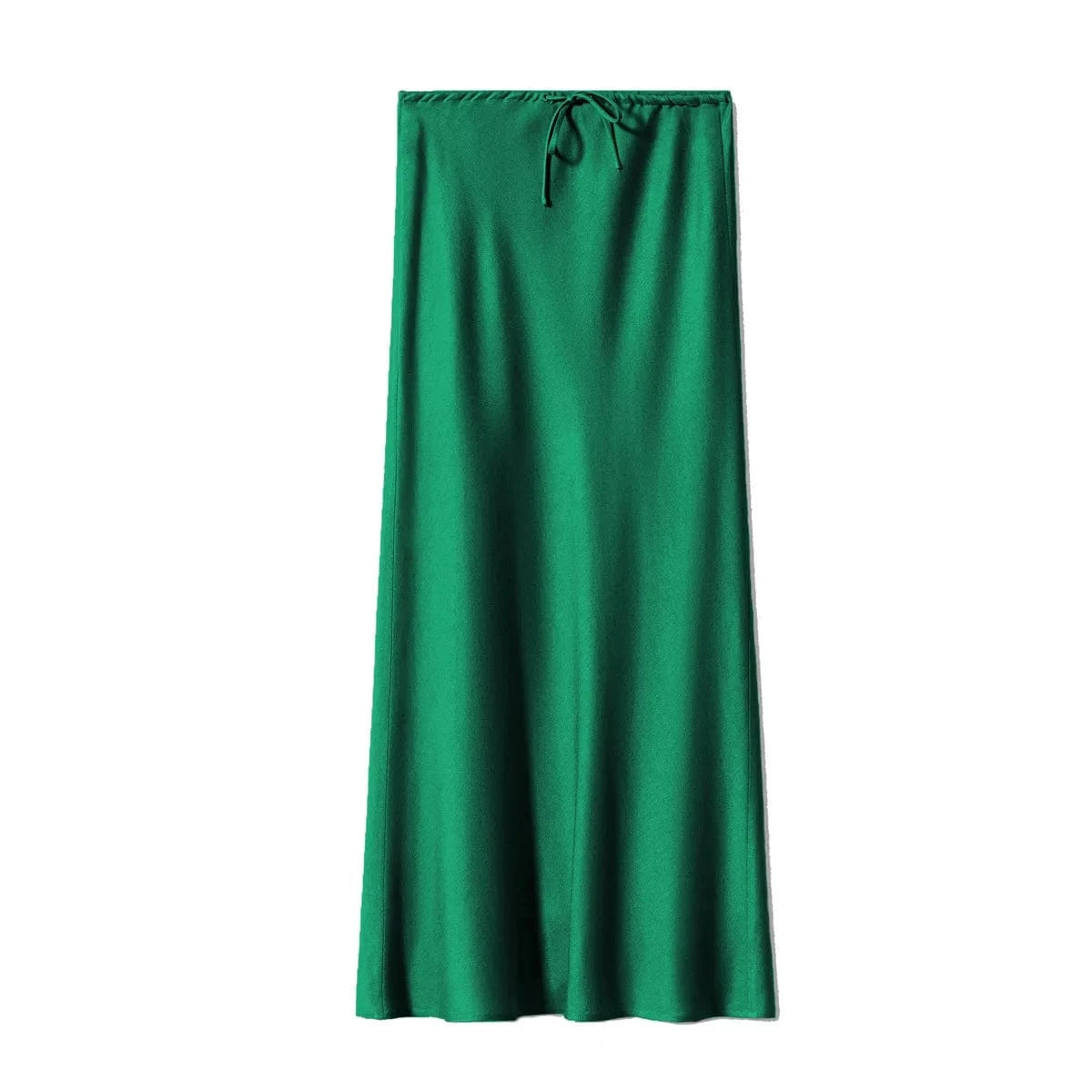 Satijnen midi rok Groen / S
