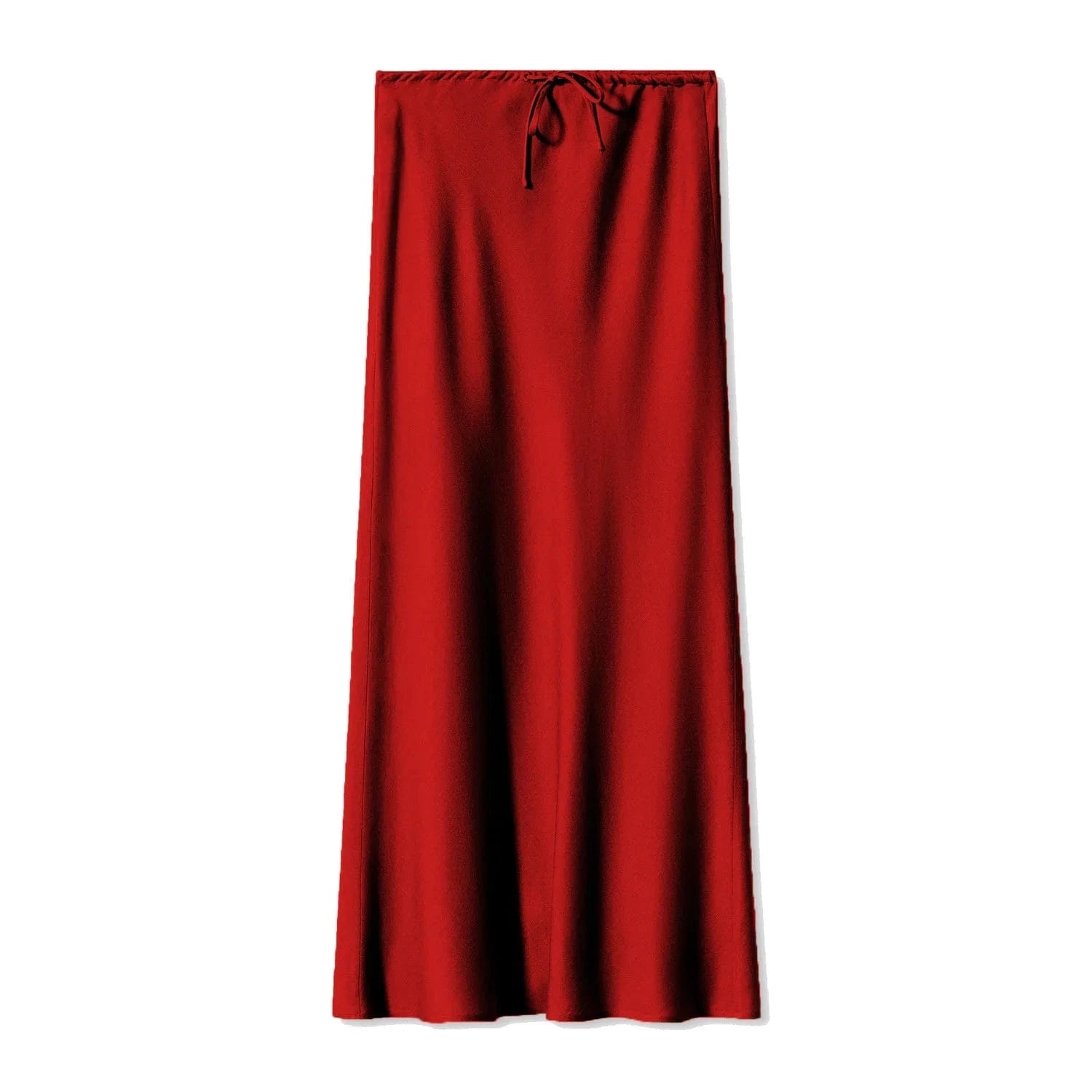 Satijnen midi rok Rood / S