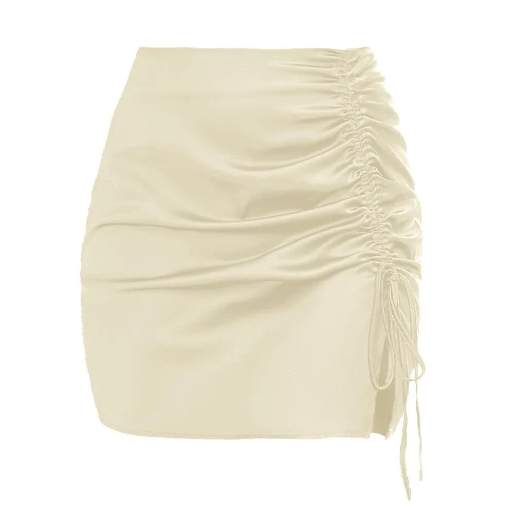 Satijnen minirok Beige / S