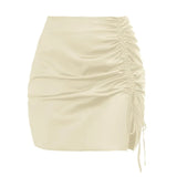 Satijnen minirok Beige / S
