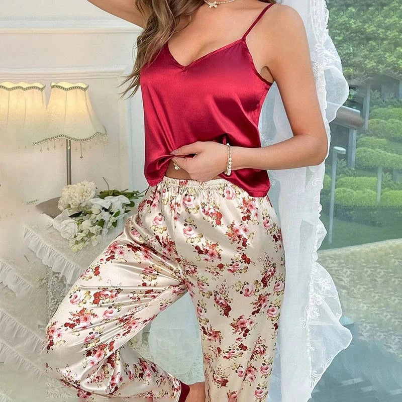 Satijnen pyjama set