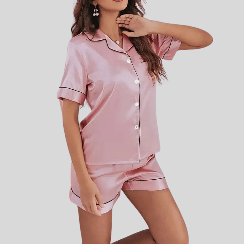 Satijnen pyjama short