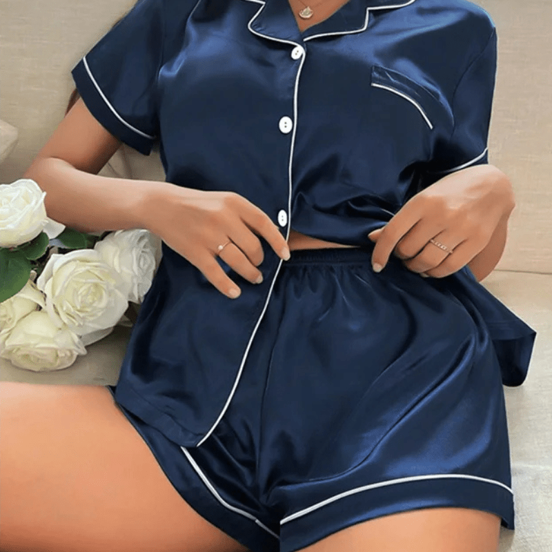 Satijnen pyjama short