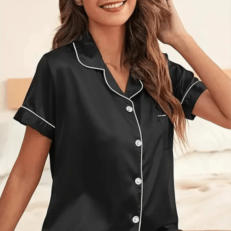 Satijnen pyjama short