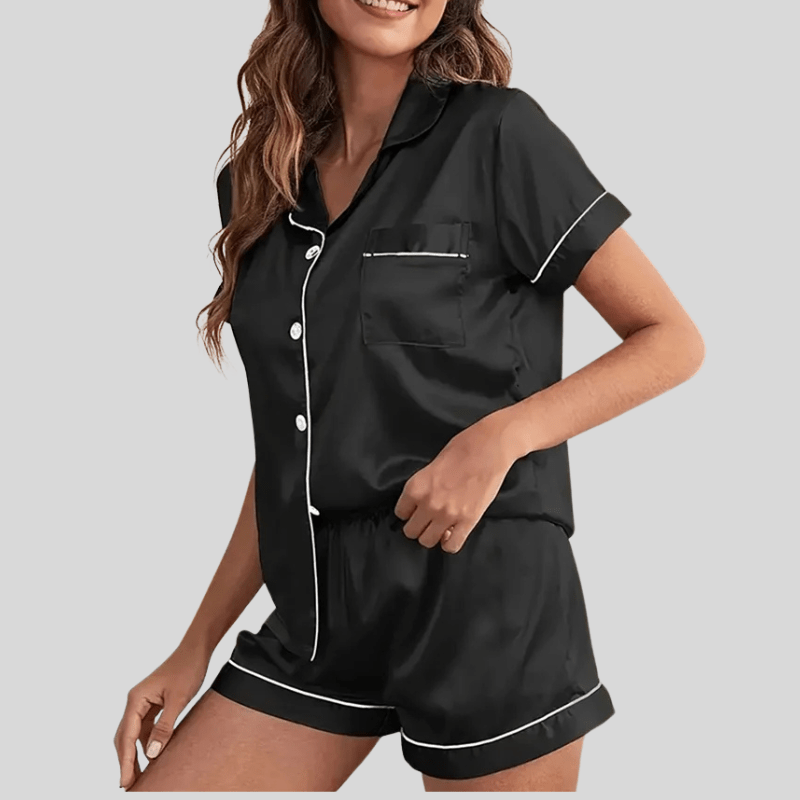 Satijnen pyjama short