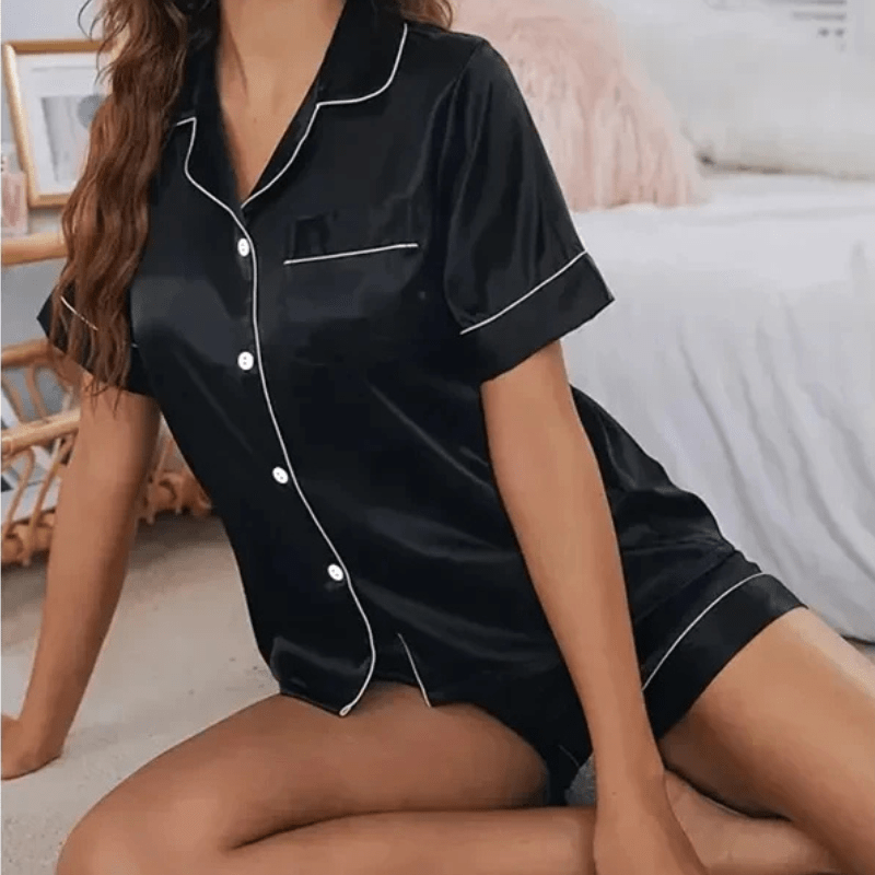 Satijnen pyjama short