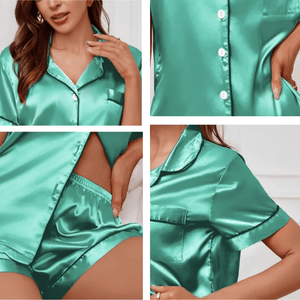 Satijnen pyjama short