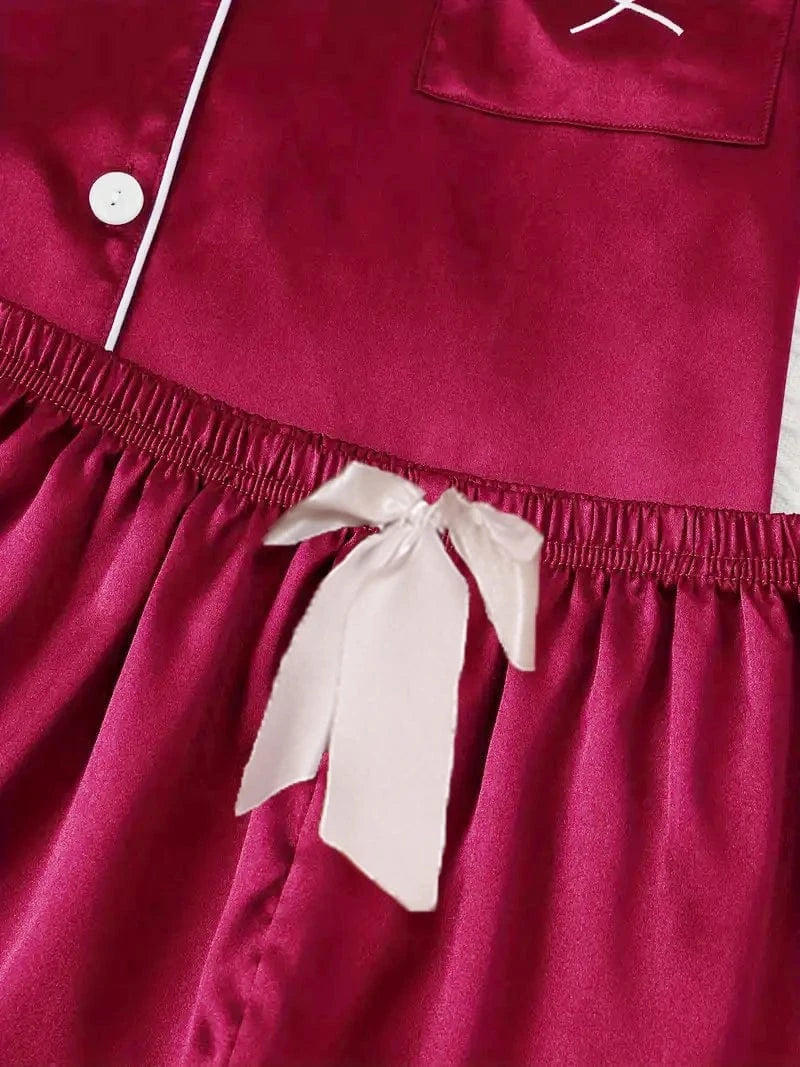 Satijnen pyjamashort
