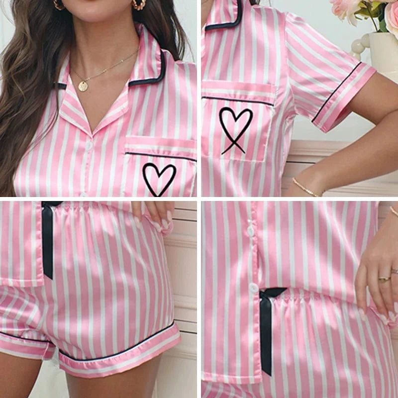 Satijnen pyjamashort