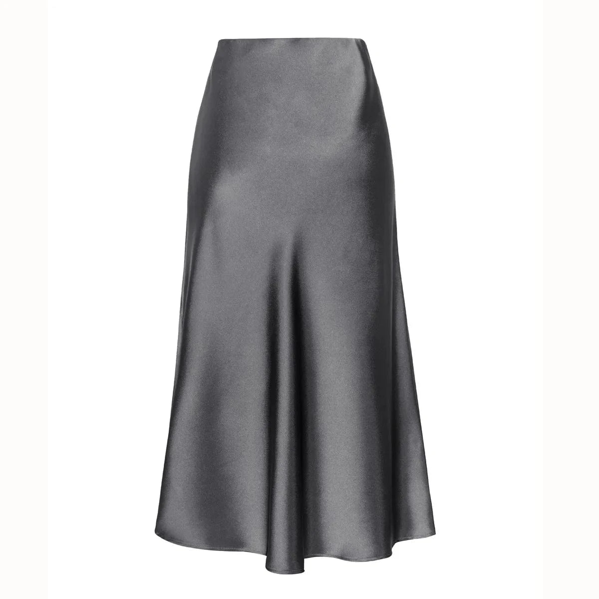 Satijnen rok met split Gray / M