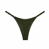 Satijnen string dames Groen / S Hips80-85cm / 1 st.