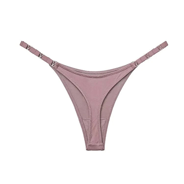 Satijnen string dames Perzik / S Hips80-85cm / 1 st.