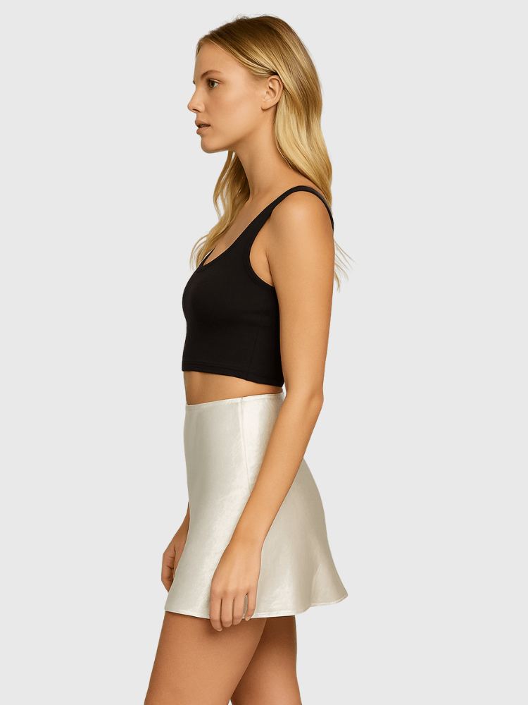 Sexy A-lijn mini satijnen rok