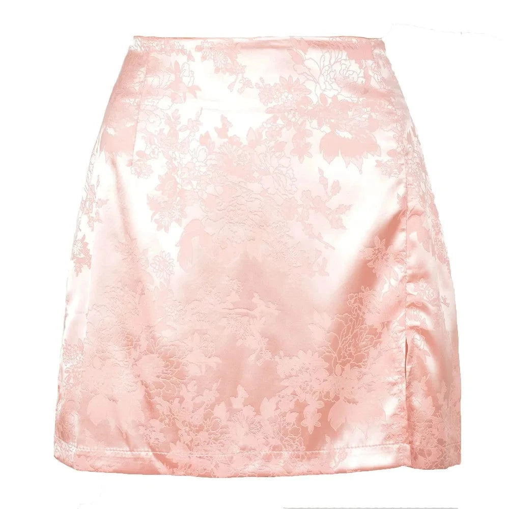 Sexy mini satijnen rok