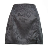 Sexy mini satijnen rok Zwart / S