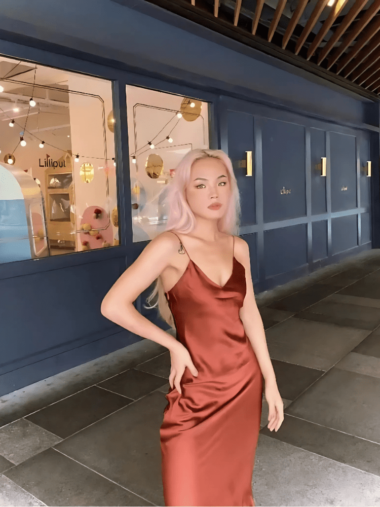 Slip jurk satijn