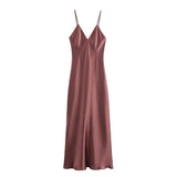 Slip jurk satijn Roze / XS