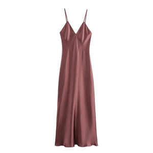 Slip jurk satijn Roze / XS