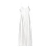 Slip jurk satijn Wit / XS