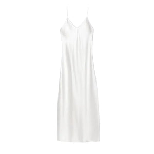 Slip jurk satijn Wit / XS