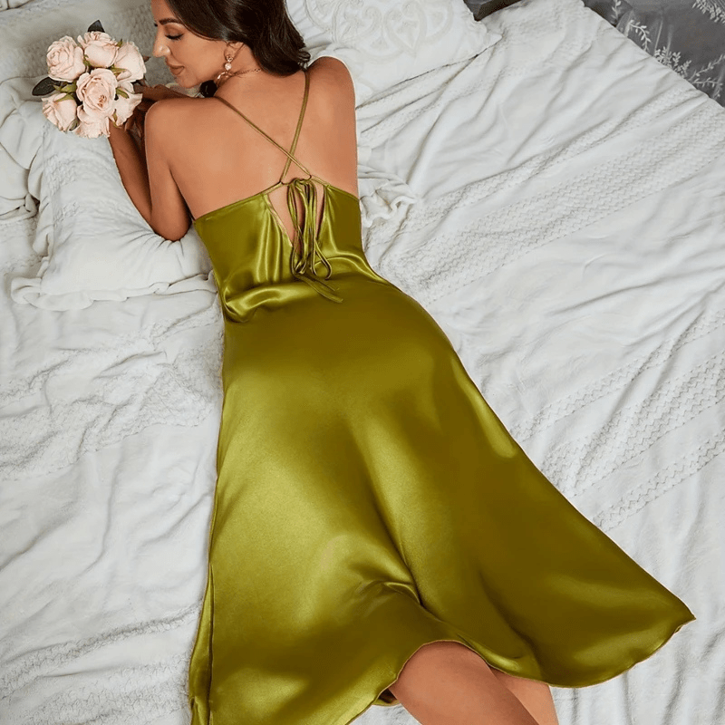 Slipdress satijn lang