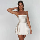 Zomer jurkje satijn Beige / S